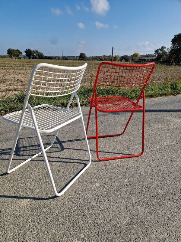 Lot de 2 chaises – ted net – niels gammelgaard – ikea – circa 1970 –