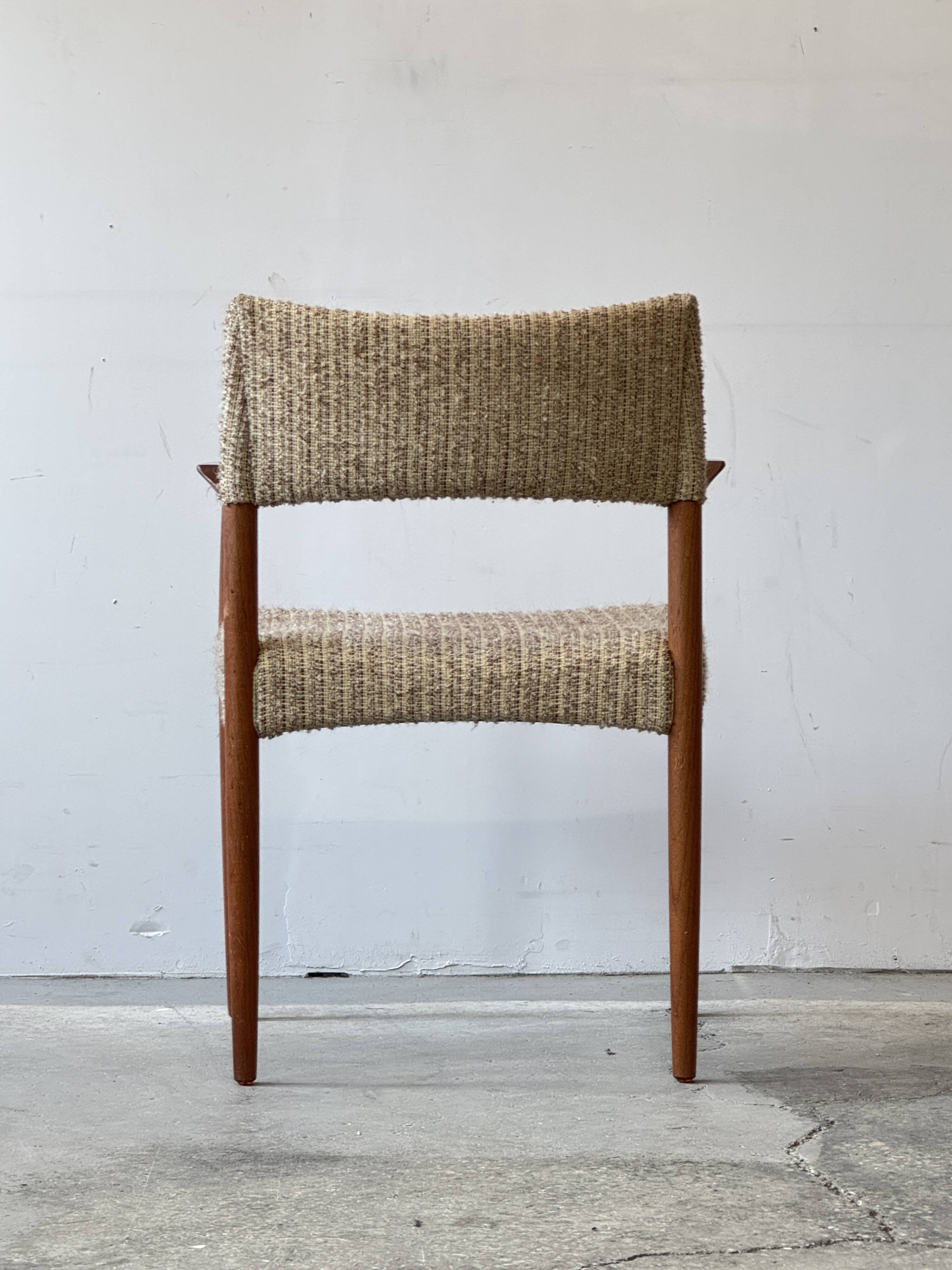 Teak and wool chair, Denmark, 1960s/1970s, vintage, mid-20th century