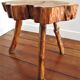 Coffee table solid wood tripod vintage folk art