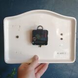 Vintage ceramic clock silent rectangular wall clock "Junghans white"