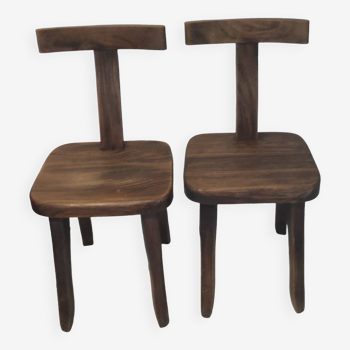 Chaises brutalistes de Olavi Hanninen pour Mikko Nupponen 1950