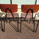 Set of 6 Dutch and metal school chairs - adult