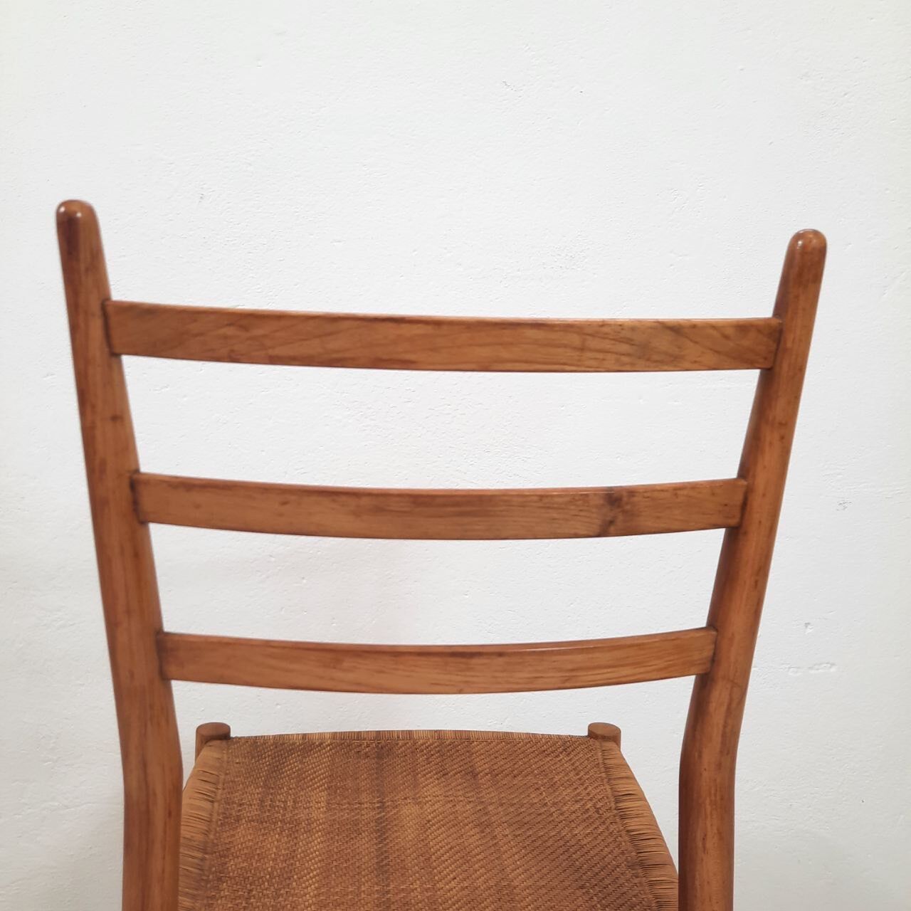 1950s vintage chair, hand-woven chiavarina