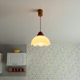 Vintage opaline pendant lamp