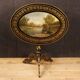 English lacquered and painted side table from 20th century
