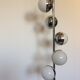 Lampadaire spirale chromé, design 70