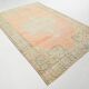 6x9 Peach Orange Turkish Vintage Rug, 192x288Cm