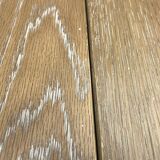 Elegant extendable oak table and black legs, 6/16 covers