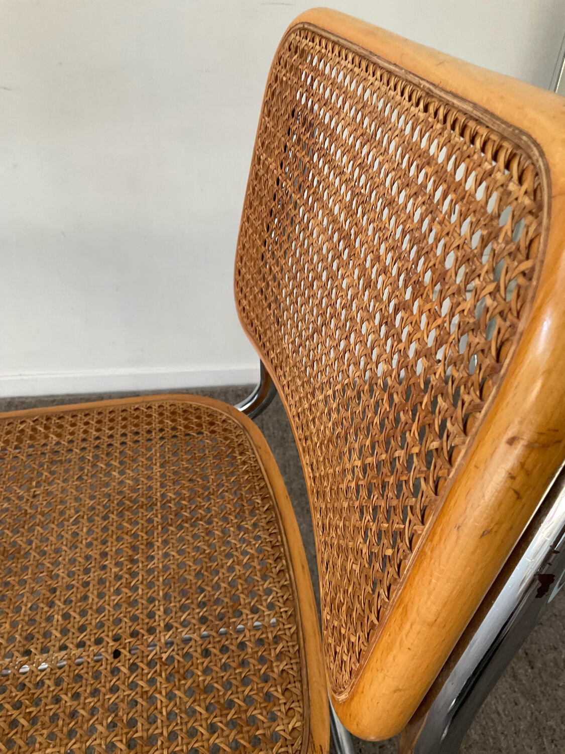 Pair of chairs Marcel Breuer Cesca B32