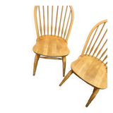 Pair of vintage windsor beech chairs