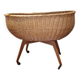 Vintage wicker cradle