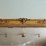 Nineteenth century monumental mirror in gilded wood