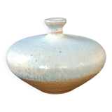 Glacier blue stoneware spherical ceramic Antonio Lampecco vintage