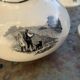 Coffee or tea service, earthenware with rustic motif, Keralux, Boch