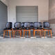 Set of 10 Pegase Baumann chairs
