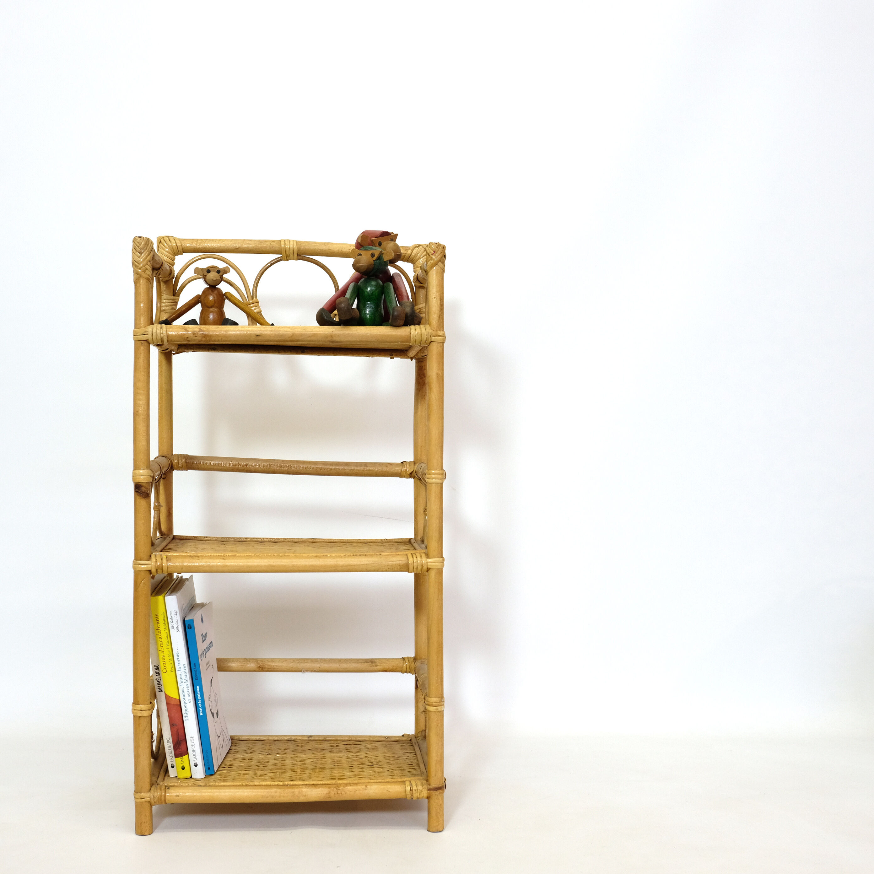 Rattan and wicker shelf from the 70
