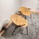 Ensemble de fauteuils lounge en cuir suédé jaune attribués à Hans Olsen, Danemark, années 1960.