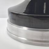 Vintage 1960 lamp in ceramic & silver aluminium