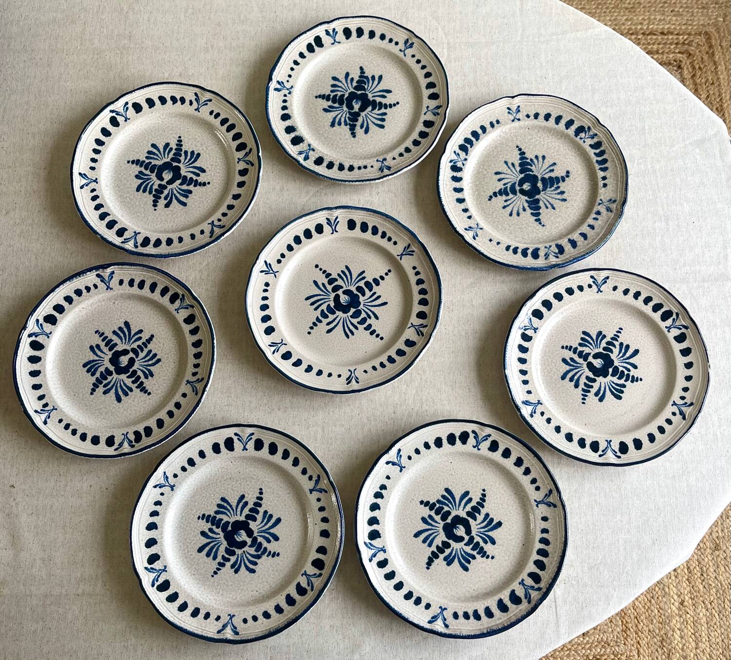8 MBFA Pornic dinner plates 1960/70’s.