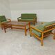 Complete modernist green chalet living room, Czechoslovakia 1970.