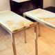 Pair of Italian Console Tables in Marble and Chrome, 1970s