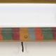 Antique Rustic Farmhouse Folk Art Painted Kitchen Plate Rack / Wall Shelve