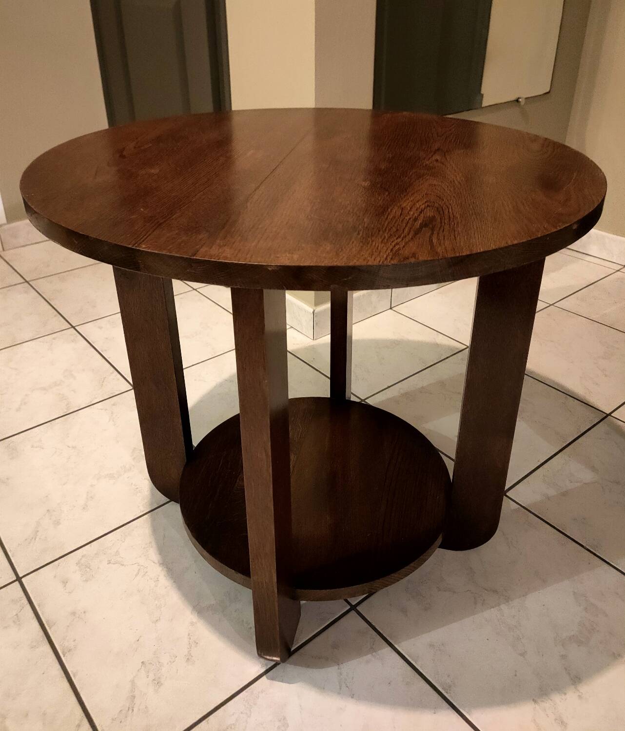 Art Deco style oak side table