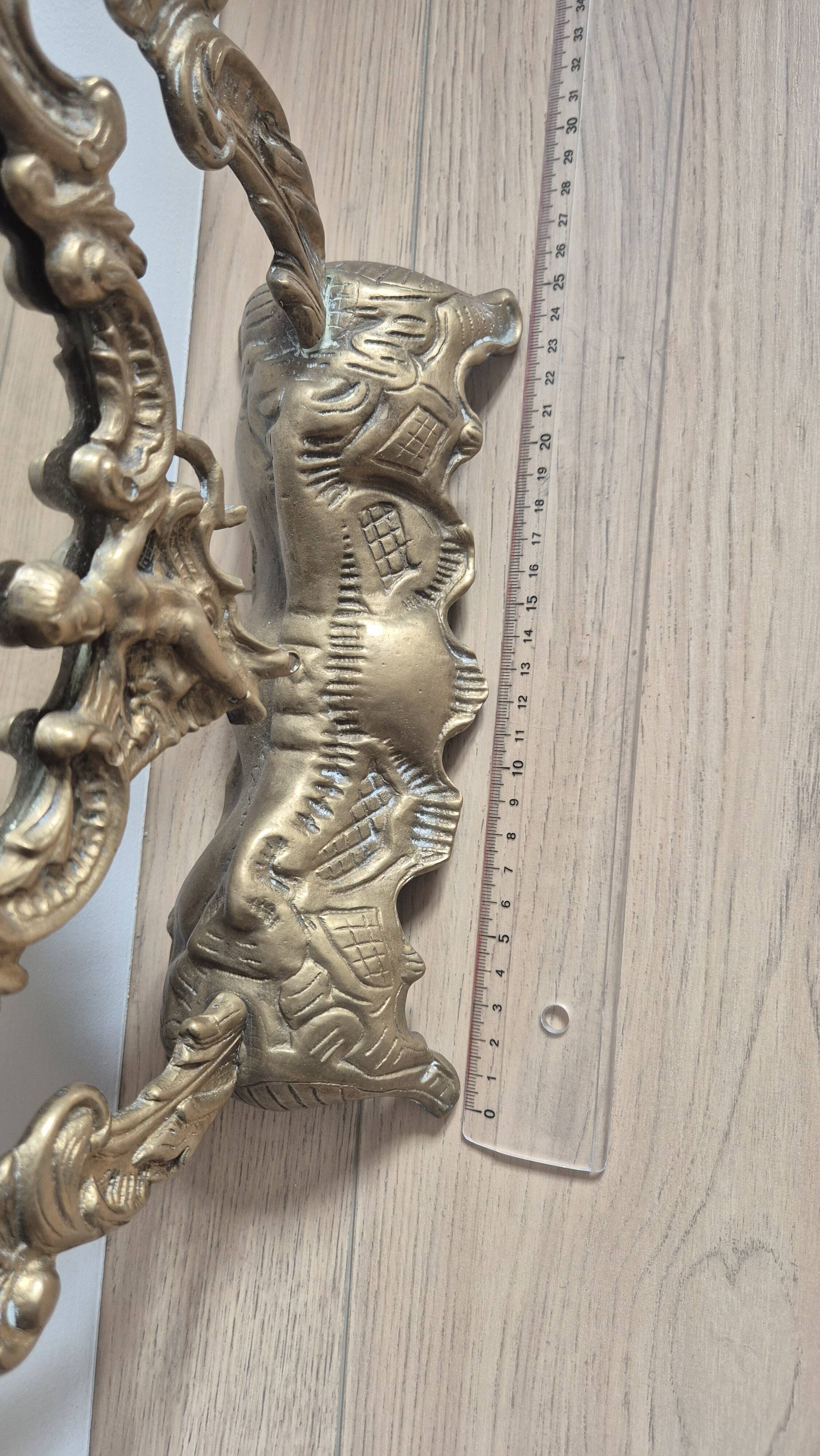 Antique table mirror in bronze — Louis XV Rococo style — 1900-1920