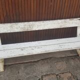 Banc ancien d'école blanc patine ancienne
