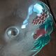 Large salad bowl on crystal foot