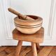 Mortier et pilon en bois vintage