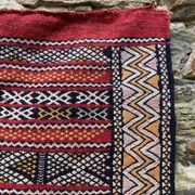 Handwoven Berber Kilim rug, wall hanging.