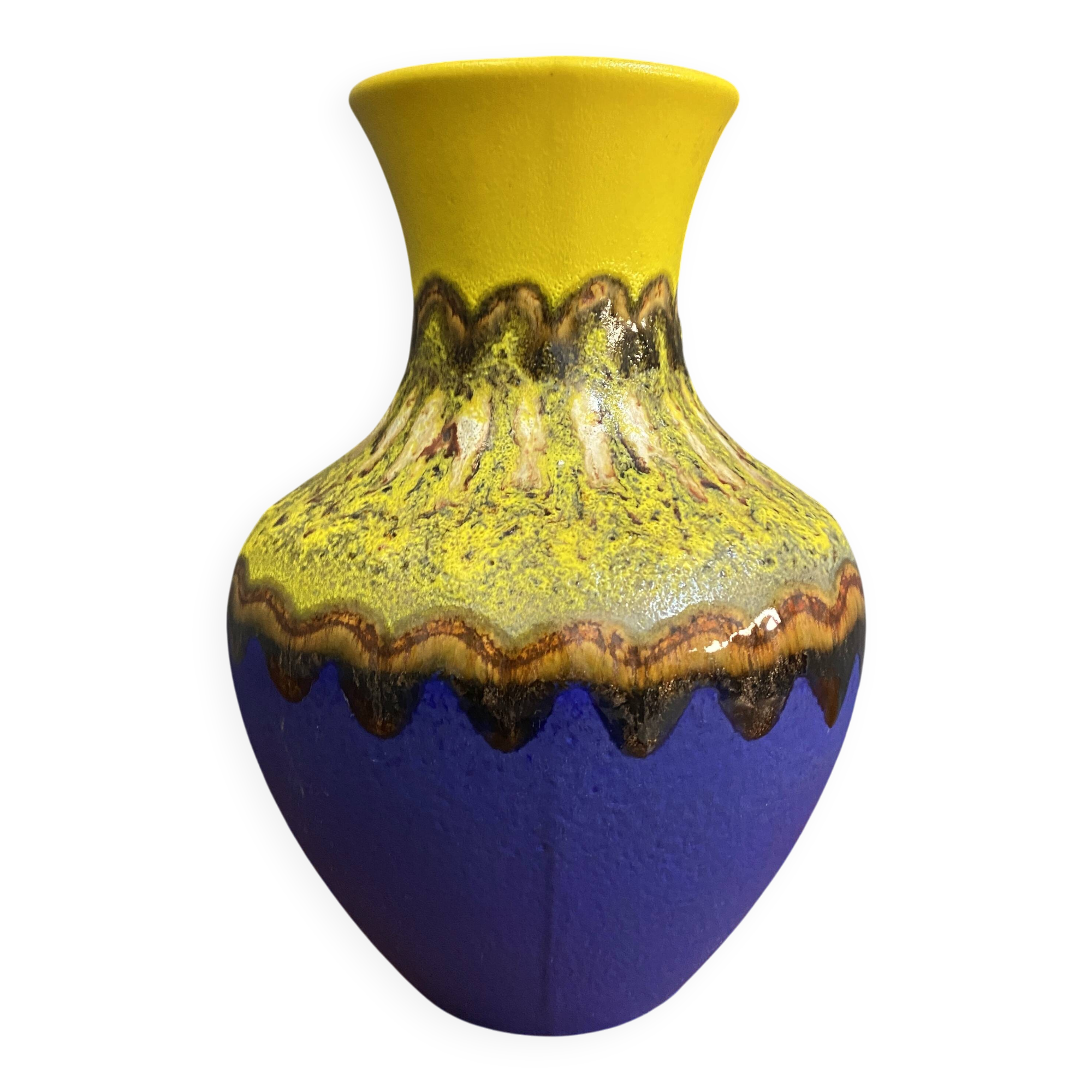 Yellow and Blue vase by Carstens Tönnieshof 1960s WGP