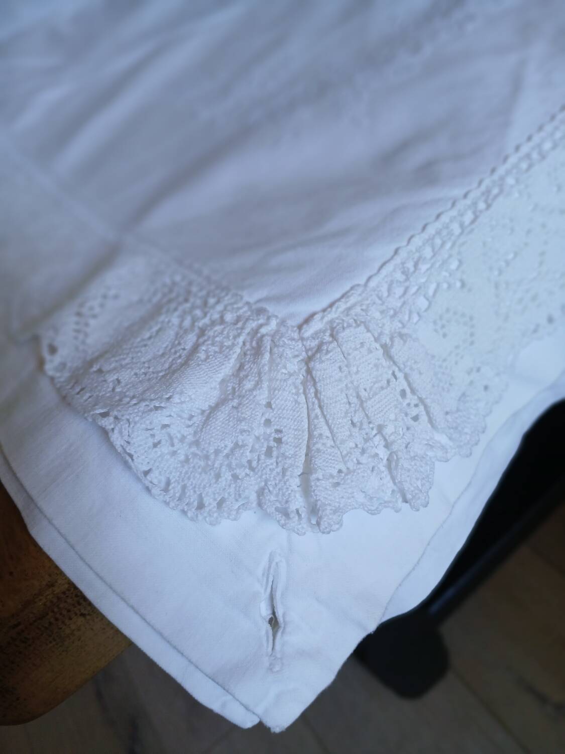 Antique embroidered duvet cover