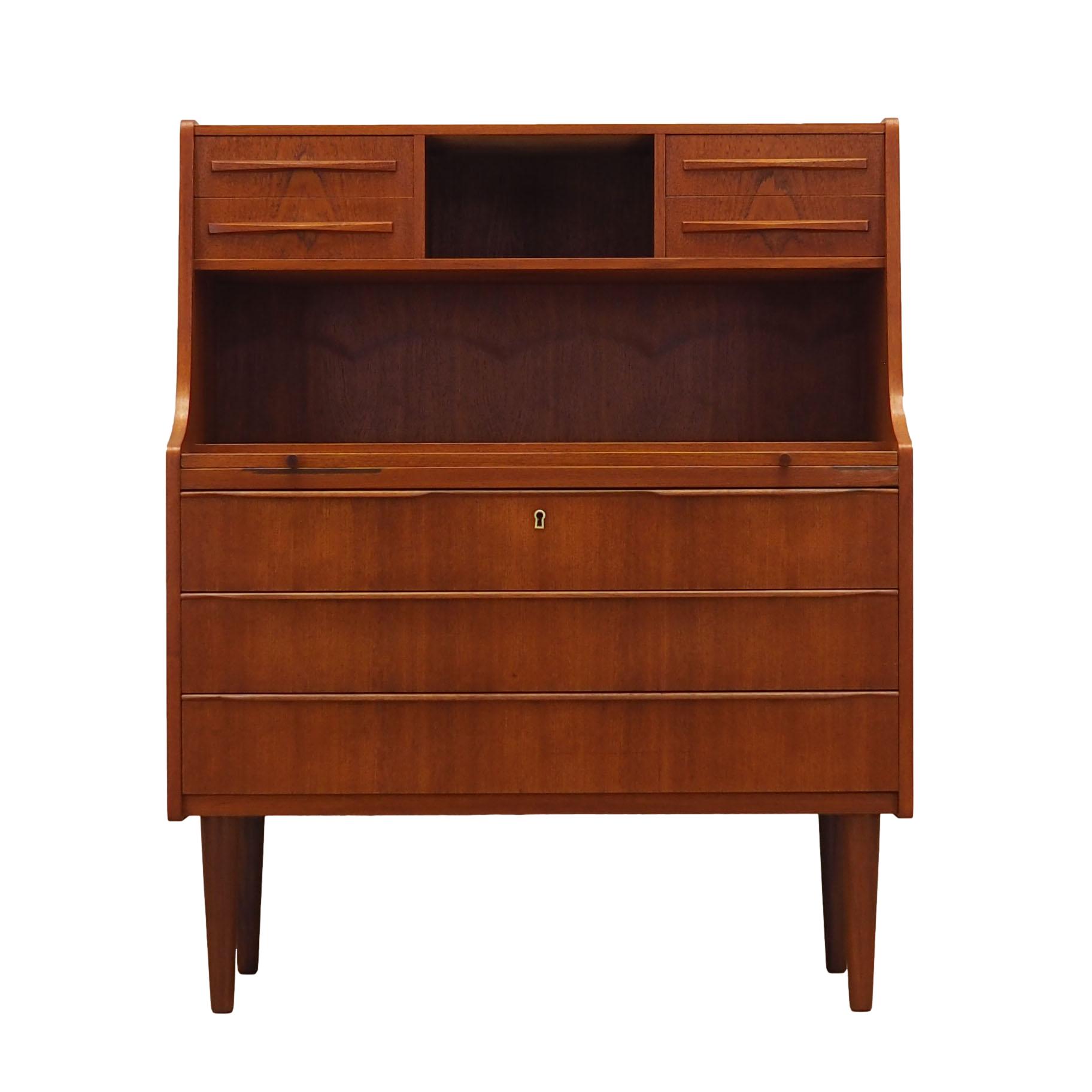Secrétaire en teck, design danois, années 1970, production: Danemark