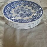 Lunéville blue English dinner plates