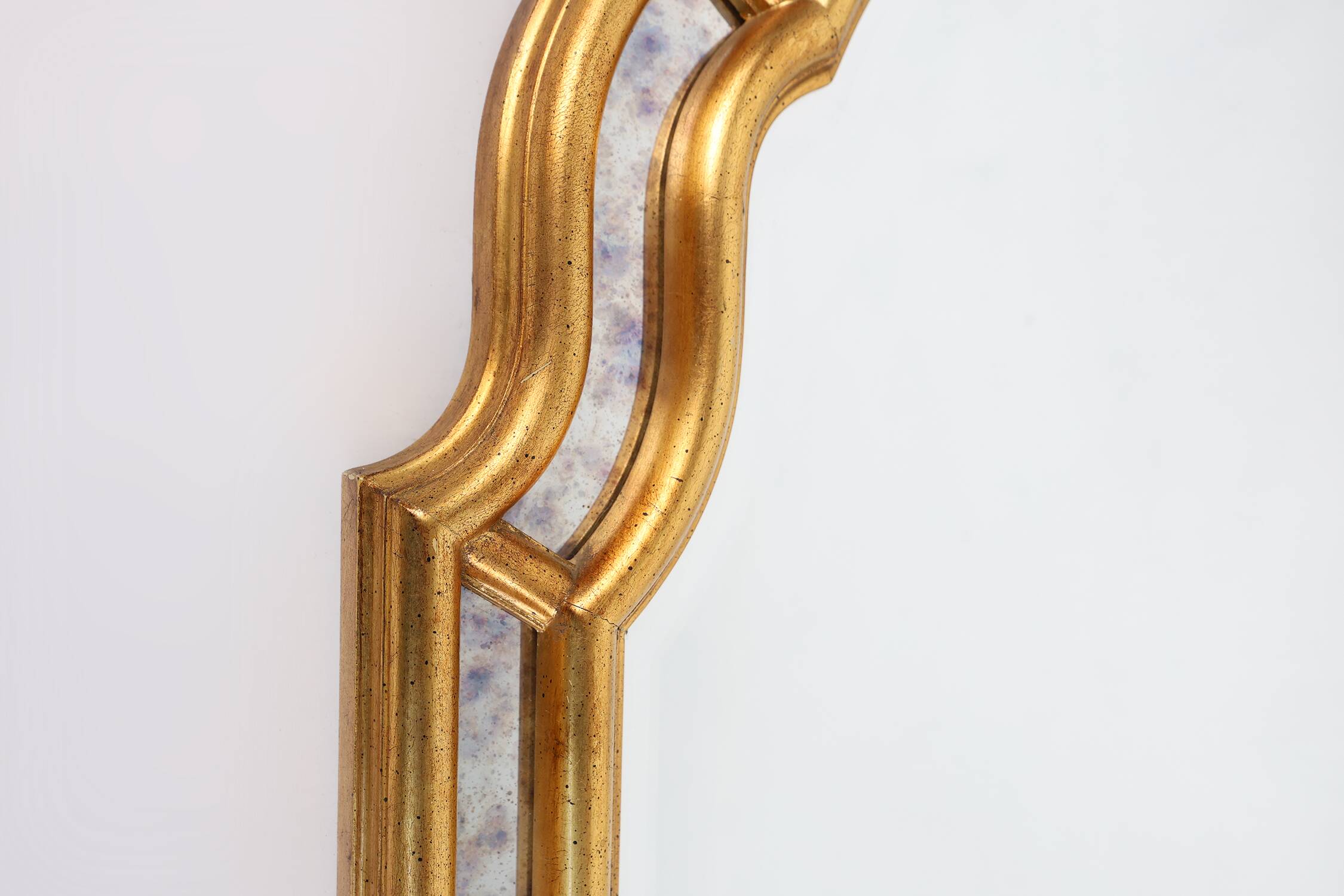 French gilt Louis Philip style mirror decorated with smoked mirror glass