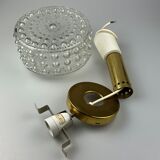 60s 70s VEB hanging lamp ceiling lamp bubble brass glass space age design