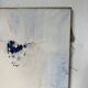 Toile abstraite blanche, peinture à l’huile XXème