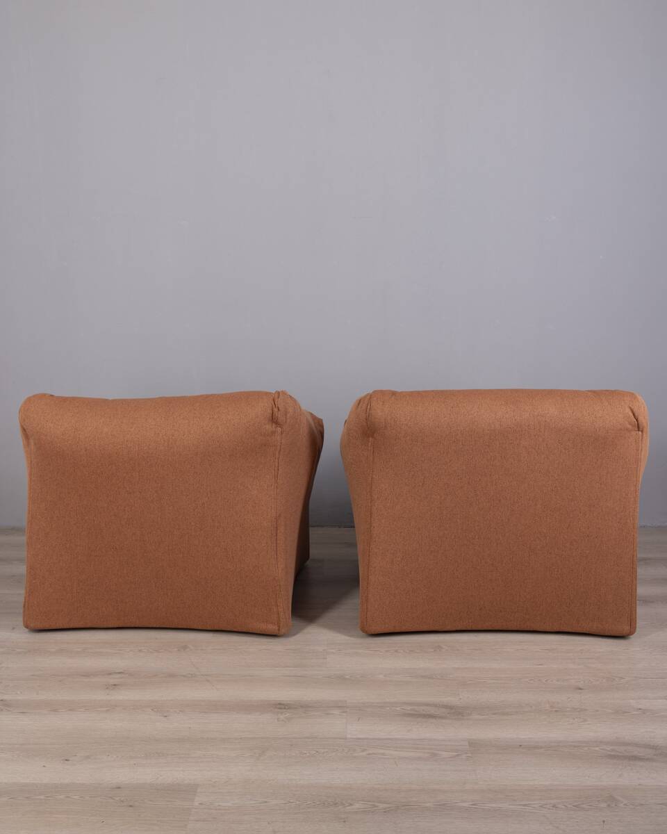 PAIR OF VINTAGE 1970S “TENTAZIONE” ARMCHAIRS DESIGNED BY MARIO BELLINI FOR