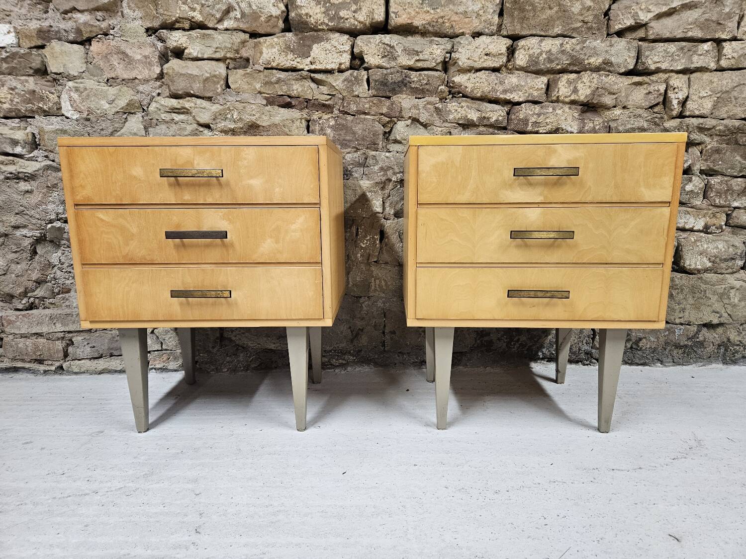 Pair of vintage 1960's bedside tables