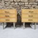Pair of vintage 1960's bedside tables