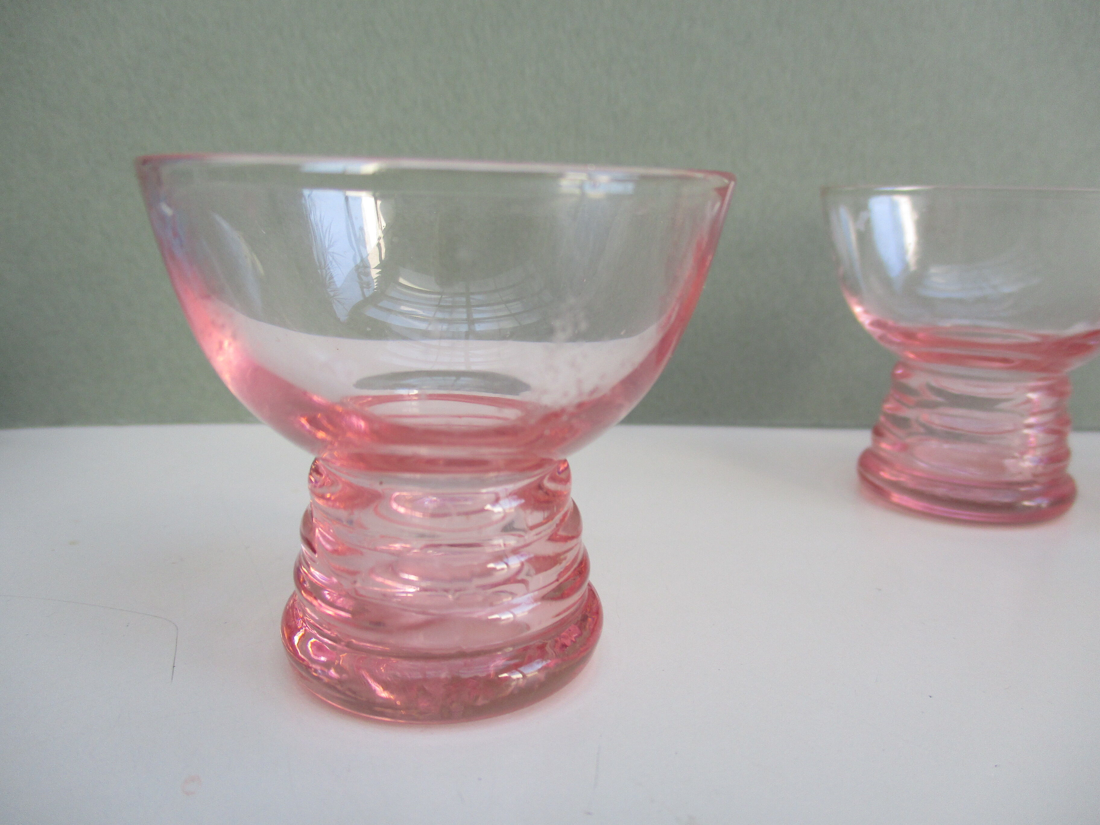Seven small glasses from art deco-glass