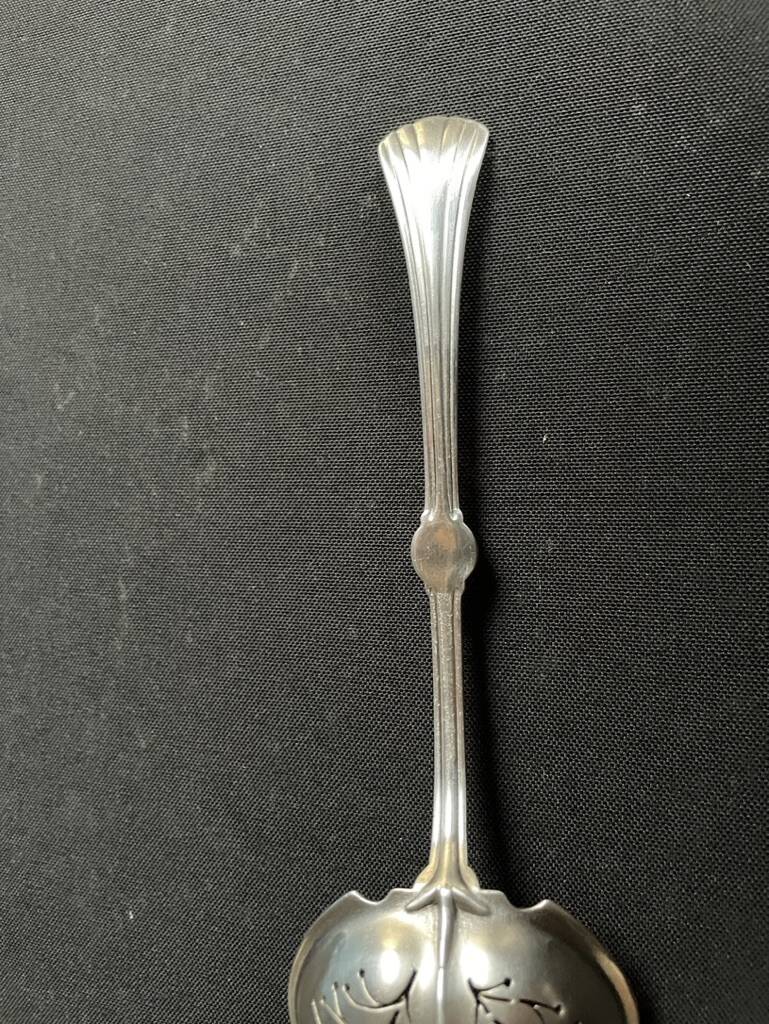 Christofle Lotus model sprinkling spoon in box – Art Nouveau