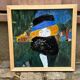 5 tableaux, reproductions peintes à la main hommage à Gustav Klimt