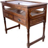 Showcase - display - antique Burmese teak jeweller's console