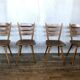 Series of 20 Scandinavian chairs or vintage wooden bistro