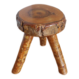 Brutalist tripod cowherd stool