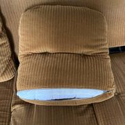 Velvet 3-seater sofa bed