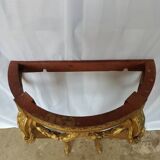 Louis XVI style console in gilded wood